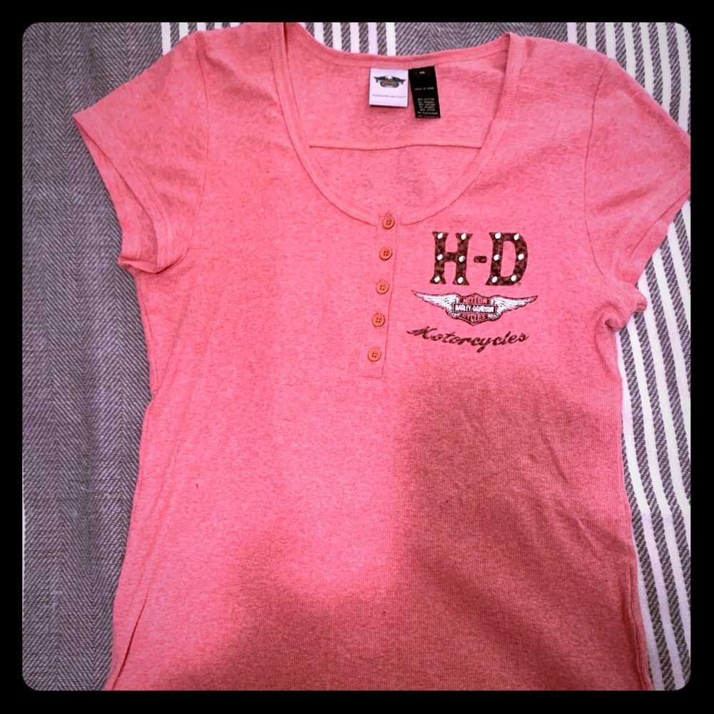 Cora/Pink Rhinestone Embelished HD Shirt